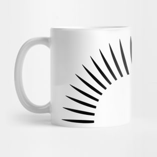 black waves rays design Mug